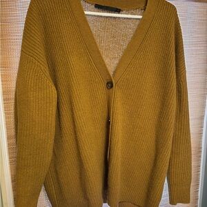 Jenni Kayne Mustard Ribbed Knit Sweater